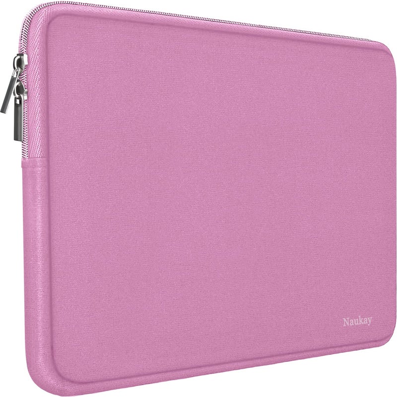 Naukay 15.6 Inch Laptop Sleeve Resistant Neoprene Laptop Sleeve/Notebook Computer Pocket Case/Tablet Briefcase Carrying Bag - (Pink) - Image 1
